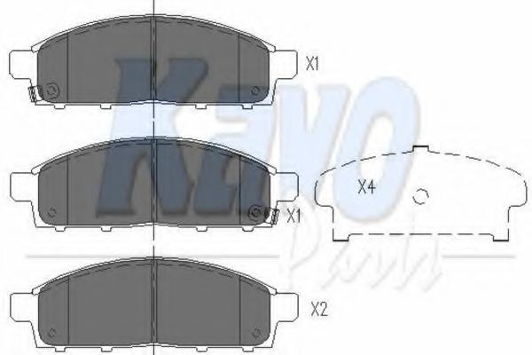 Set placute frana,frana disc MITSUBISHI TRITON (KB_T, KA_T) - KAVO PARTS KBP-5520