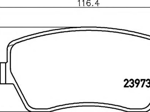 Set placute frana,frana disc NISSAN MARCH III (K12), RENAULT MODUS / GRAND MODUS (F/JP0_), NISSAN MICRA C+C (K12) - HELLA PAGID 8DB 355 010-851