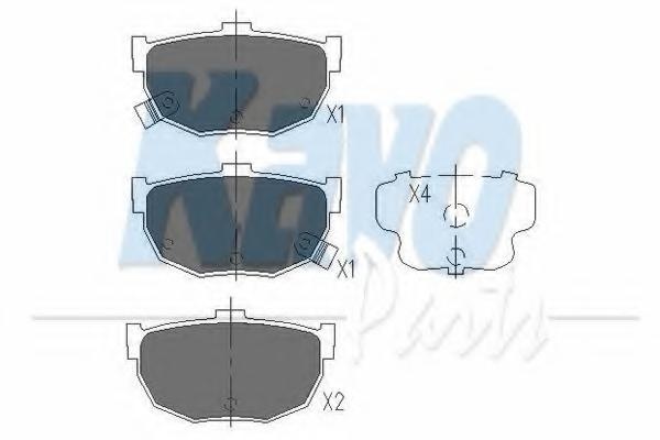 Set placute frana,frana disc NISSAN MAXIMA II limuzina (J30), HYUNDAI LANTRA Mk II combi (J-2), HYUNDAI TIBURON (RD) - KAVO PARTS KBP-3007