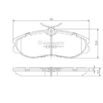 Set placute frana,frana disc NISSAN MISTRAL II (R20), NISSAN SERENA (C23M), FORD MAVERICK (UDS, UNS) - NIPPARTS J3601056