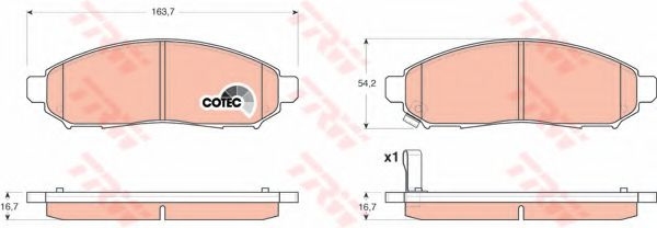 Set placute frana,frana disc NISSAN MURANO (Z50) (