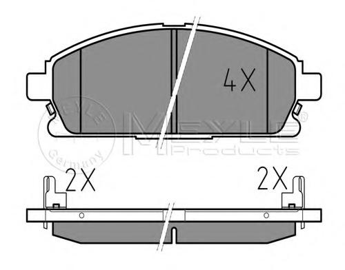Set placute frana,frana disc NISSAN PATHFINDER (R50), INFINITI Q45 I, INFINITI QX - MEYLE 025 234 2016/W