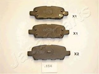 Set placute frana,frana disc NISSAN QASHQAI / QASHQAI +2 (J10, JJ10) (2007 - 2013) JAPANPARTS PP-154AF piesa NOUA