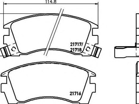 Set placute frana,frana disc NISSAN SUNNY Mk III combi (Y10), NISSAN Q BIC caroserie (Y10) - TEXTAR 2171602