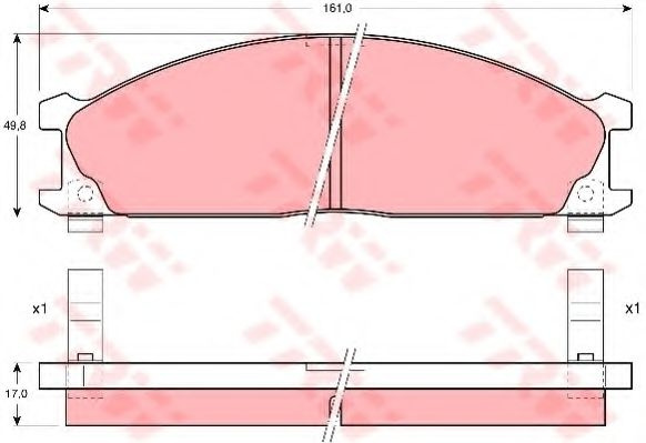 Set placute frana,frana disc NISSAN TERRANO   (WD21) (1986 - 1996) TRW GDB766