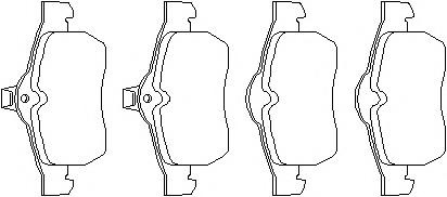 Set placute frana,frana disc OPEL CALIBRA A (85_), OPEL VECTRA B hatchback (38_), OPEL VECTRA B (36_) - TOPRAN 205 097