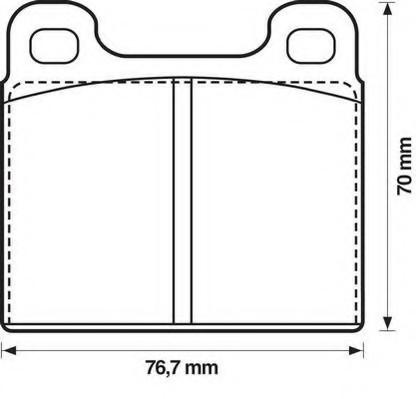 Set placute frana,frana disc OPEL REKORD C cupe, OPEL REKORD C, OPEL COMMODORE B cupe - JURID 571215D