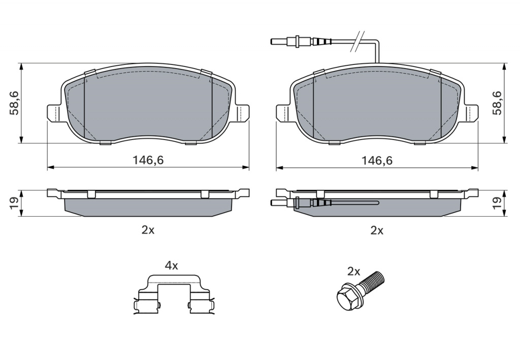 set placute frana,frana disc pentru FIAT