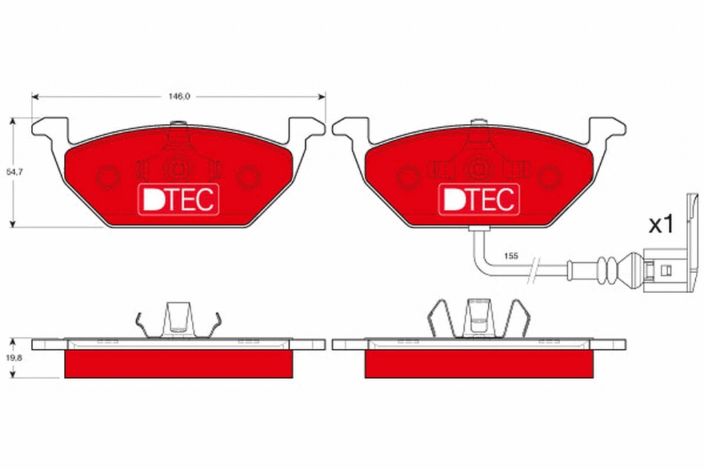 Set placute frana,frana disc pentru VW JETTA III (