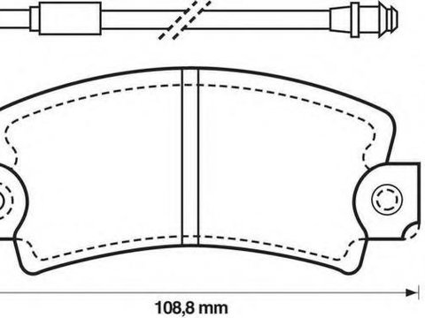 Set placute frana,frana disc PEUGEOT 104, PEUGEOT 104 cupe, PEUGEOT 305 combi (581D) - JURID 571337J