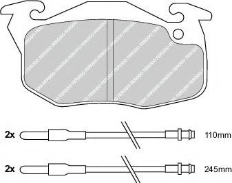 Set placute frana,frana disc PEUGEOT 106 II (1) (1996 - 2016) FERODO FDB729 piesa NOUA