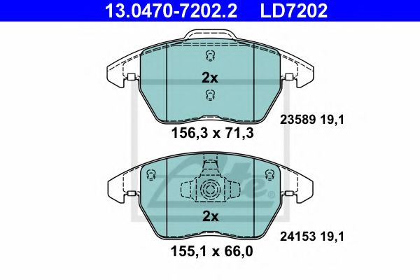 Set placute frana,frana disc PEUGEOT 208 (2012 - 2