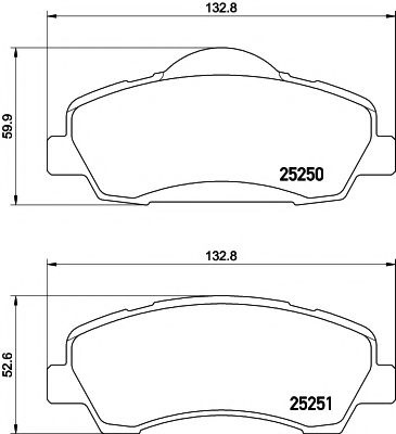 Set placute frana,frana disc PEUGEOT 301 (2012 - 2016) TEXTAR 2525001 piesa NOUA