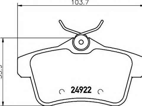 Set placute frana,frana disc PEUGEOT 308 CC, PEUGEOT 3008, PEUGEOT 5008 - HELLA PAGID 8DB 355 014-531