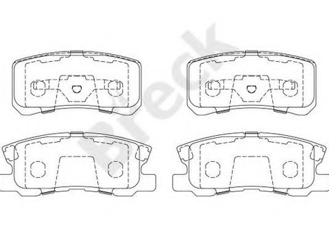 Set placute frana,frana disc PEUGEOT 4007 (GP) (2007 - 2016) Break 23582 00 702 00 piesa NOUA