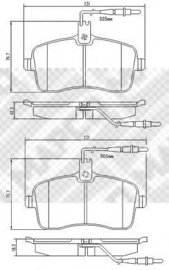 Set placute frana,frana disc PEUGEOT 407 limuzina (6D_), PEUGEOT 407 SW (6E_) - MAPCO 6757