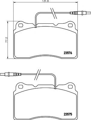 Set placute frana,frana disc PEUGEOT 607 limuzina (9D, 9U), PEUGEOT 807 (E), Citroen C8 (EA_, EB_) - HELLA PAGID 8DB 355 018-671