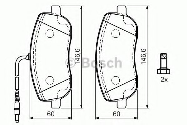 Set placute frana,frana disc PEUGEOT EXPERT (224) (1995 - 2016) BOSCH 0 986 424 789 piesa NOUA