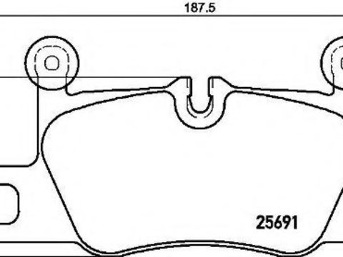 Set placute frana,frana disc PORSCHE 911 Cabriolet (991) (2012 - 2020) BREMBO P 65 031