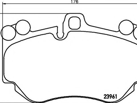 Set placute frana,frana disc PORSCHE CAYENNE (9PA, 955) (2002 - 2010) TEXTAR 2396101 piesa NOUA