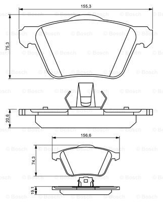 Set placute frana,frana disc punte fata (0 986 494