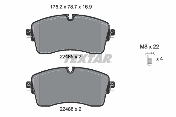 Set placute frana,frana disc punte fata (2248501 T