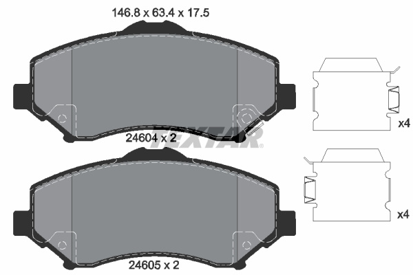 Set placute frana,frana disc punte fata (2460402 T