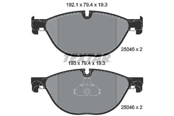 Set placute frana,frana disc punte fata (2504581 TEXTAR) ALPINA,BMW