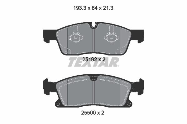 Set placute frana,frana disc punte fata (2519202 TEXTAR) BRABUS,MERCEDES-BENZ