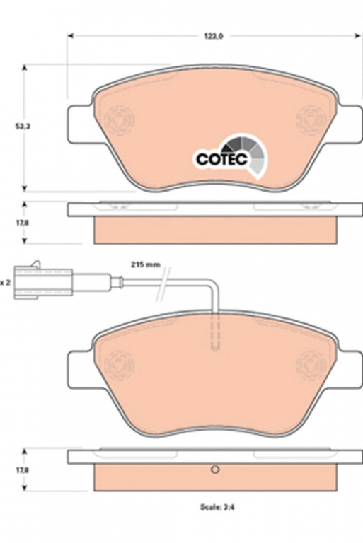Set placute frana,frana disc punte fata (GDB1842 TRW) ABARTH,ALFA ROMEO,CITRO�N,FIAT,PEUGEOT 500|500 C|500C / 595C / 695C|BIPPER|BIPPER TEPEE|E-MEHARI|FIORINO|GRANDE PUNTO|GRANDE PUNTO, PUNTO|LINEA|MI