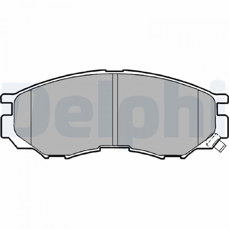 Set placute frana,frana disc punte fata (LP1010 DELPHI) CHANGFENG,FENGXING,MITSUBISHI ASPIRE, GALANT, GALANT / ASPIRE|CHARIOT, EXPO, NIMBUS, SPACE WAGON|COLT|COLT / RODEO, L200, L200 / STORM, STORM, S