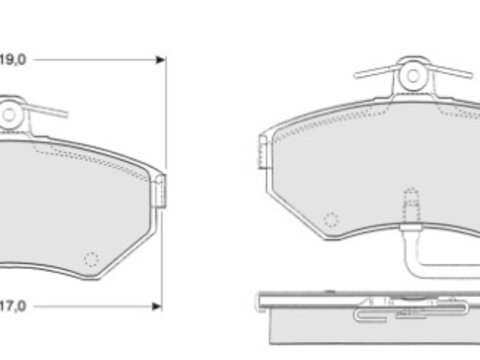 Set placute frana,frana disc punte fata (MT494 MTR) AUDI,SEAT,VW