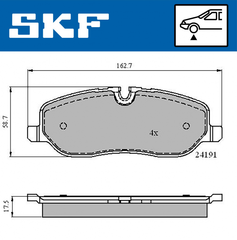Set placute frana,frana disc punte fata (VKBP 8030