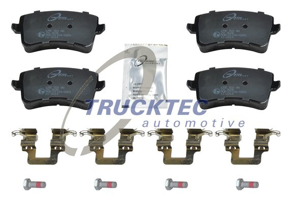 Set placute frana,frana disc puntea spate (0735191 TRUCKTEC) AUDI