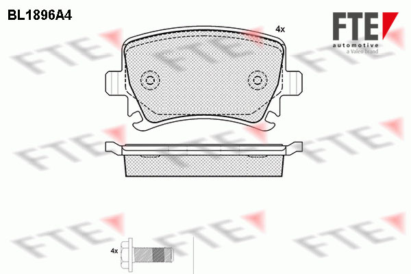 Set placute frana,frana disc puntea spate (9010484 FTE) AUDI,SEAT,SKODA,VW A3|A3, A3 / S3|A4|A4, A4 / S4|A6|A6 Allroad|A6, A6 / S6|ALTEA|ALTEA XL|BORA / JETTA, GOLF, JETTA, VENTO|BORA, JETTA, VENTO|CA
