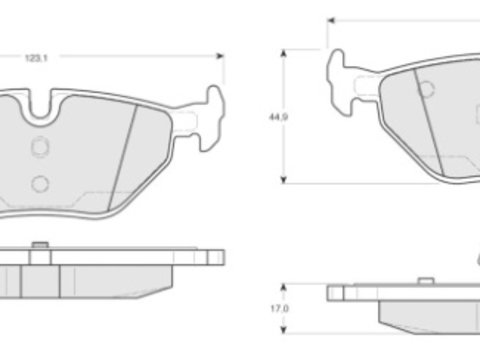 Set placute frana,frana disc puntea spate (MT447 MTR) ALPINA,BMW,BMW (BRILLIANCE),MG,MG (NANJING),MG (SAIC),ROVER,SAAB