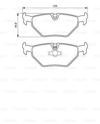 Set placute frana,frana disc puntea spate (0986424667 BOSCH) SAAB