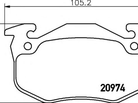 Set placute frana,frana disc RENAULT CLIO (B/C57_, 5/357_), Citroen ZX (N2), PEUGEOT 205 (741A/C) - HELLA PAGID 8DB 355 018-951