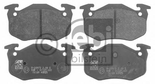 Set placute frana,frana disc RENAULT CLIO (B/C57_, 5/357_), RENAULT 19 Mk II Cabriolet (D53_, 853_), RENAULT 19 (B/C53_) - FEBI BILSTEIN 16189