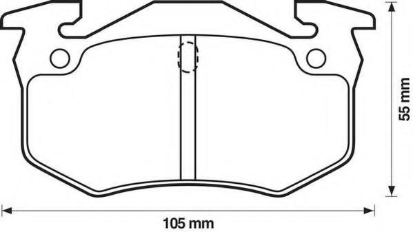 Set placute frana,frana disc RENAULT CLIO (B/C57_, 5/357_), Citroen ZX (N2), PEUGEOT 205 (741A/C) - JURID 571744J