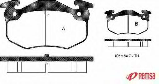 Set placute frana,frana disc RENAULT CLIO (B/C57_, 5/357_), Citroen ZX (N2), PEUGEOT 205 (741A/C) - METZGER 0144.50