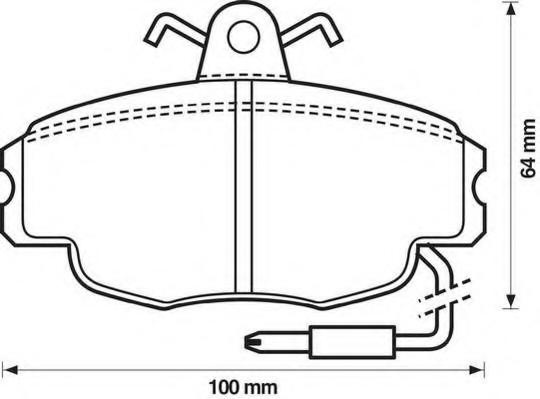 Set placute frana,frana disc RENAULT EXTRA caroserie (F40_, G40_), RENAULT CLIO (B/C57_, 5/357_), PEUGEOT 205 (741A/C) - JURID 571327J-AS