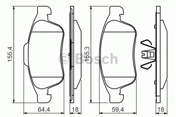 Set placute frana,frana disc RENAULT FLUENCE (L30) (2010 - 2016) BOSCH 0 986 494 441 piesa NOUA