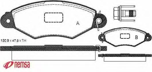 Set placute frana,frana disc RENAULT KANGOO (KC0/1_), RENAULT KANGOO Rapid (FC0/1_) - METZGER 0643.00