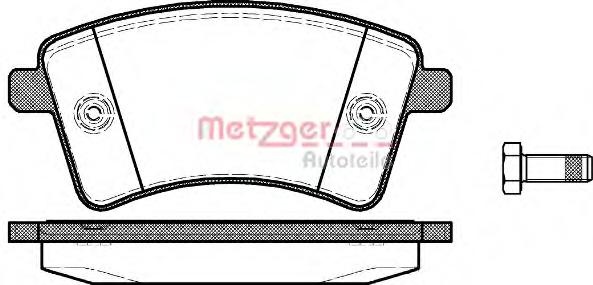 Set placute frana,frana disc RENAULT KANGOO Rapid (FC0/1_), RENAULT KANGOO / GRAND KANGOO (KW0/1_), RENAULT KANGOO Express (FW0/1_) - METZGER 1351.00