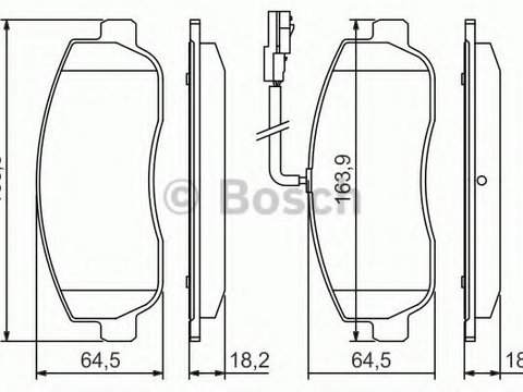 Set placute frana,frana disc RENAULT MASTER III bus (JV) (2011 - 2016) BOSCH 0 986 494 498 piesa NOUA