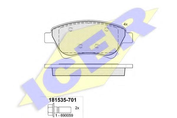 Set placute frana,frana disc RENAULT MEGANE II (BM