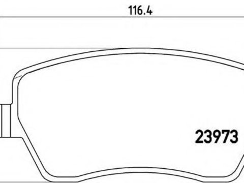 Set placute frana,frana disc RENAULT SYMBOL II (LU1/2_) (2008 - 2020) BREMBO P 68 033