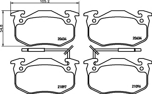 Set placute frana, frana disc RENAULT TWINGO 93- -