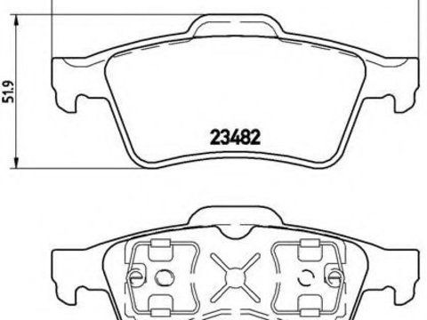 Set placute frana,frana disc RENAULT VEL SATIS (BJ0_) (2002 - 2020) BREMBO P 59 044